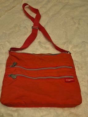 Baggalini Crossbody Bag Sz 12x11"drop 25"orange & yellow.gray Multi Zip.Adj. Str